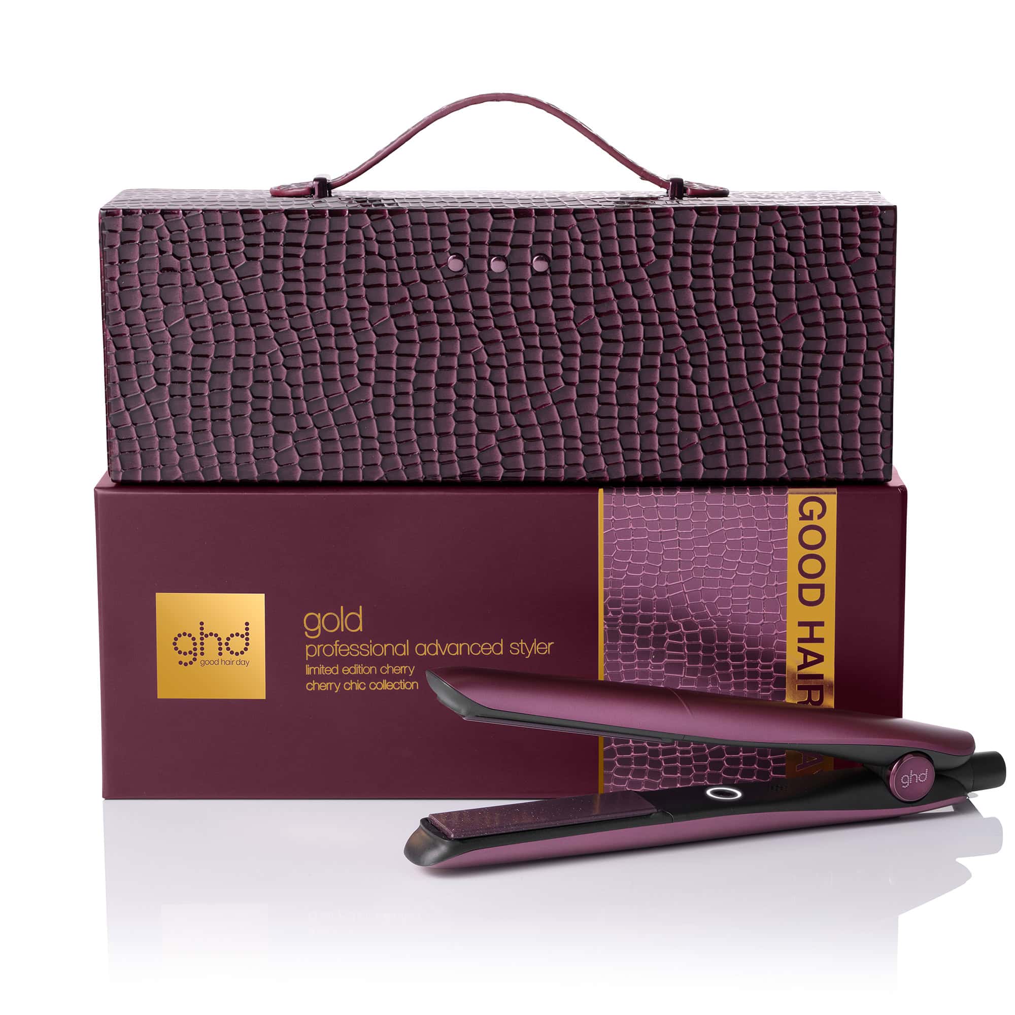 NEW GHD GOLD® HAIR STRAIGHTENER IN CHERRY CHIC - Morgan And Company